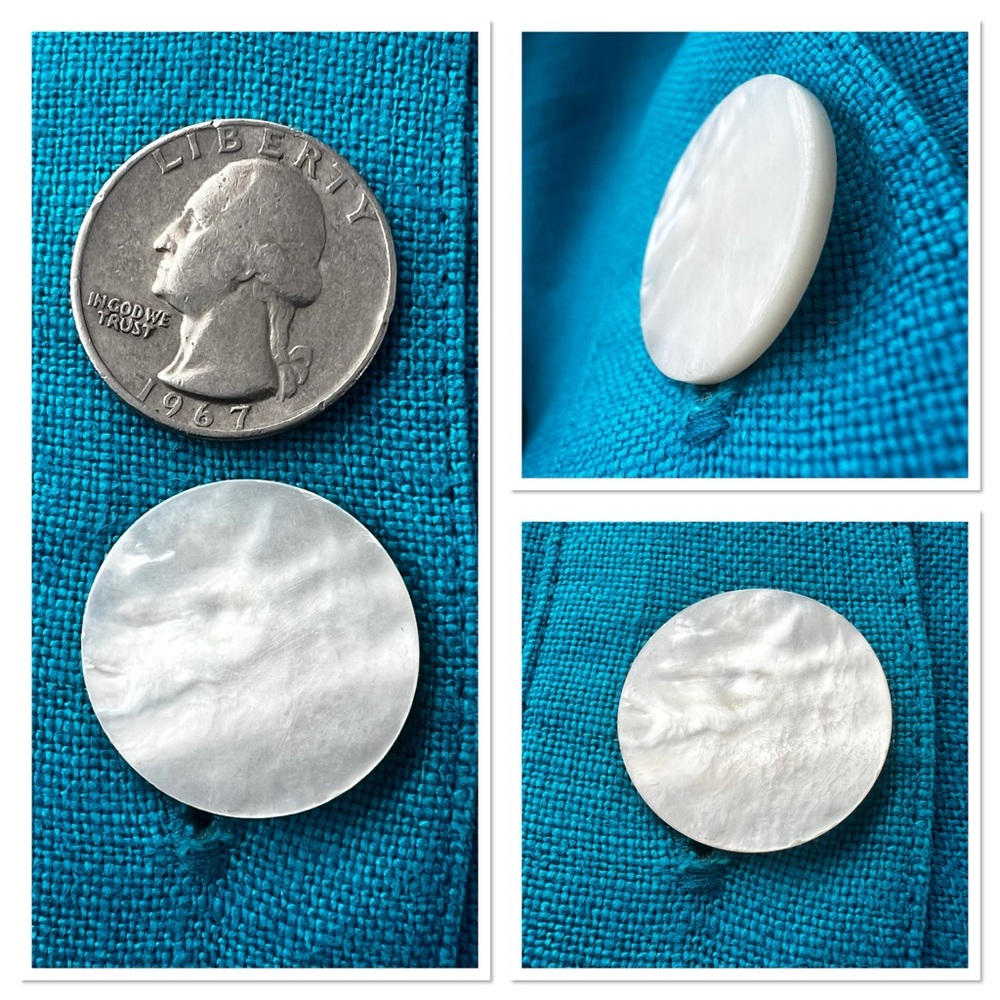 ISO White Mother of Pearl Shank Button Iridescent White Size of a Quarter